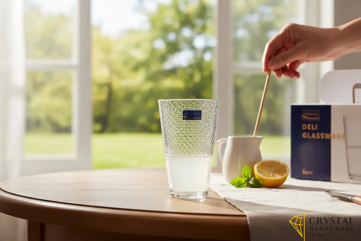 Deli glassware Classic Transparent Drinking Glass - Set of 6
